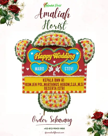 Papan Bunga Pernikahan Akcaya